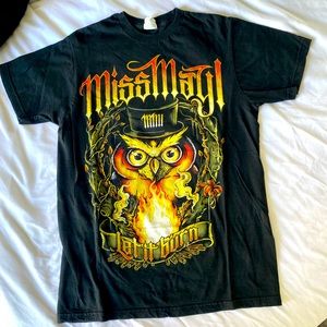 Miss May I Let it Burn Owl Concert Shirt Unisex M